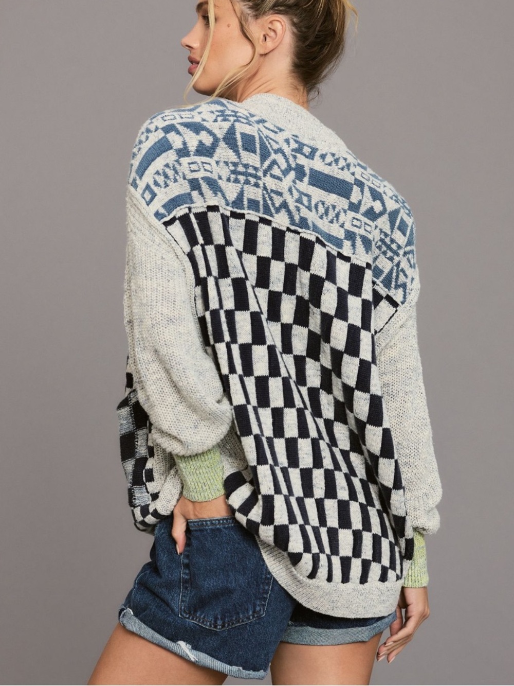 Pilcro Mash-Up Cardigan Sweater - Picture 2 of 6